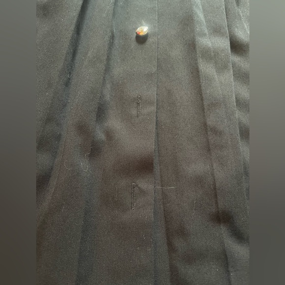 Vintage V-I-Petites Black Wool Blend Button Skirt - Picture 8 of 10